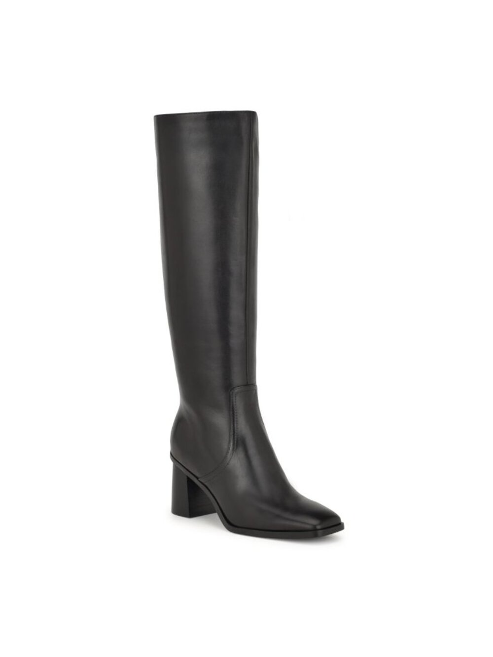 Nine West Womens Dortha Square Toe Block Heel Dress Boots Black Size 8.5M NWB